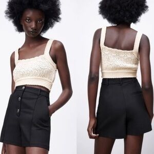 Zara High Waist Bermuda Short USA XS 2